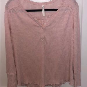 ANTHROPOLOGIE light pink long sleeve
